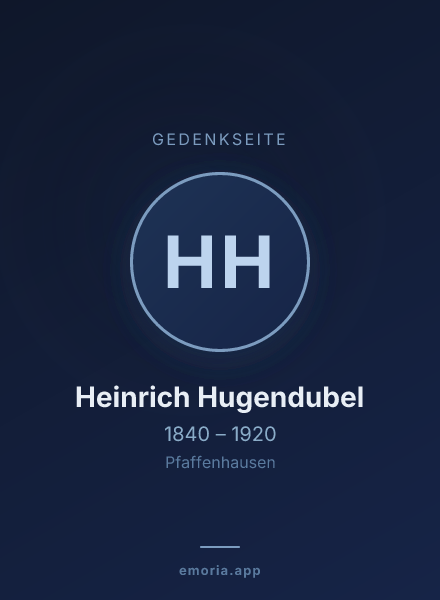 Gedenkportrait von Heinrich Hugendubel