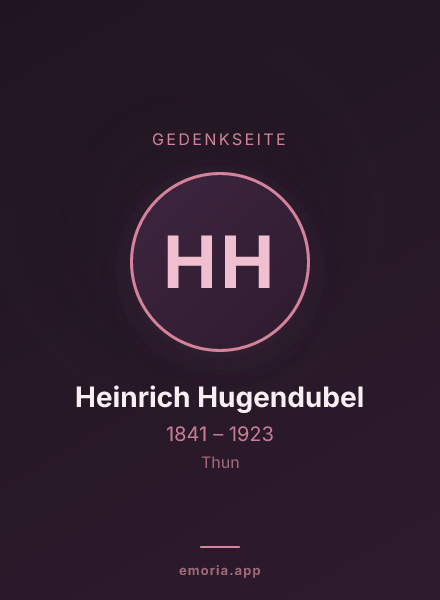 Gedenkportrait von Heinrich Hugendubel