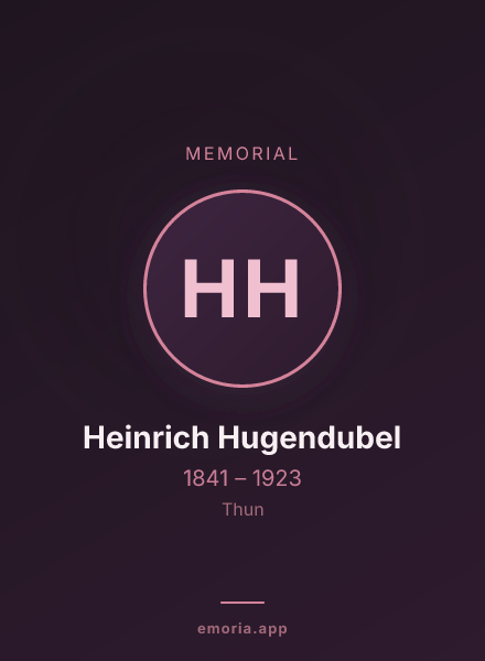 Memorial portrait of Heinrich Hugendubel
