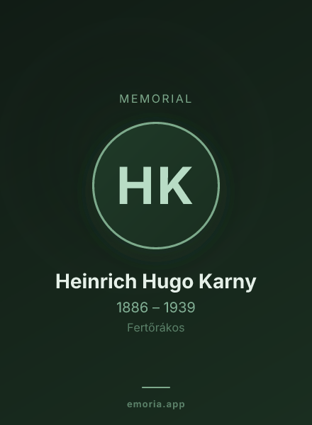 Memorial portrait of Heinrich Hugo Karny