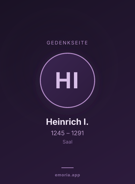 Gedenkportrait von Heinrich I.