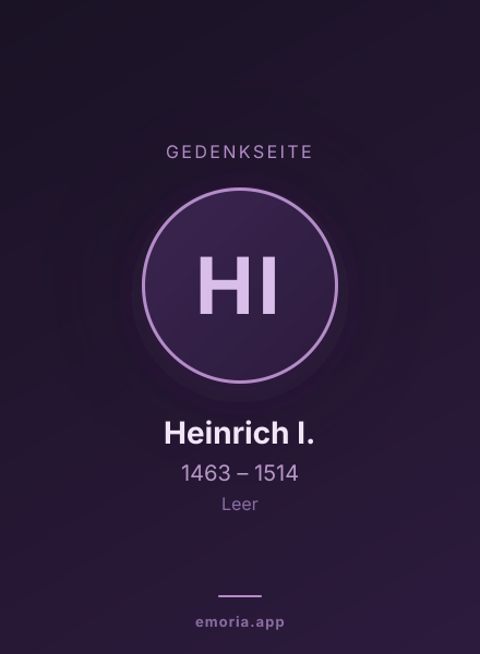 Gedenkportrait von Heinrich I.