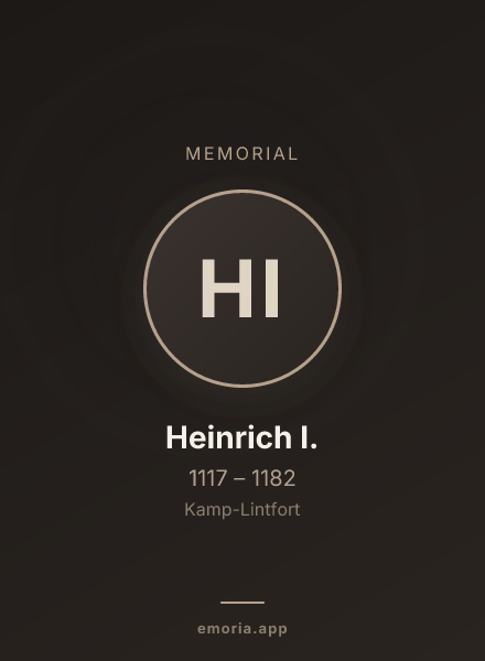 Memorial portrait of Heinrich I.