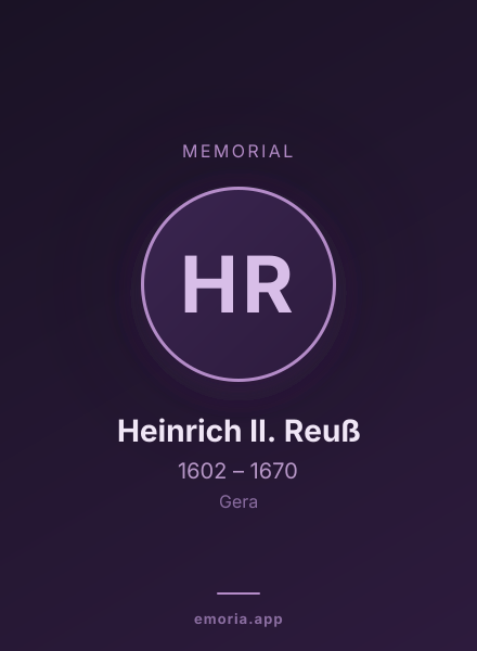 Memorial portrait of Heinrich II. Reuß
