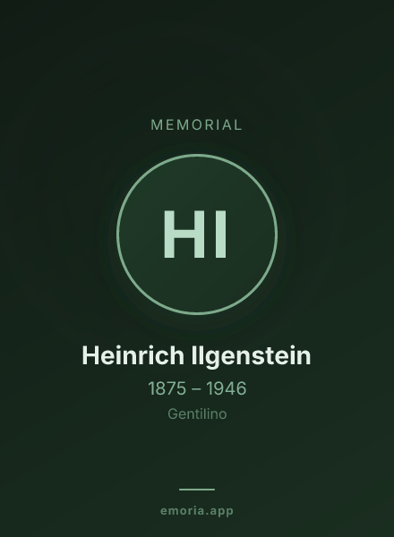 Memorial portrait of Heinrich Ilgenstein