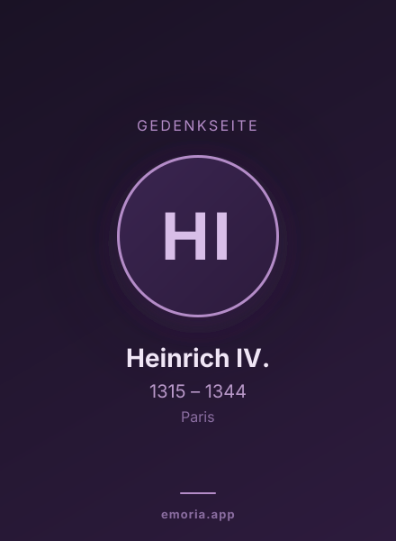 Gedenkportrait von Heinrich IV.