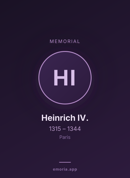 Memorial portrait of Heinrich IV.