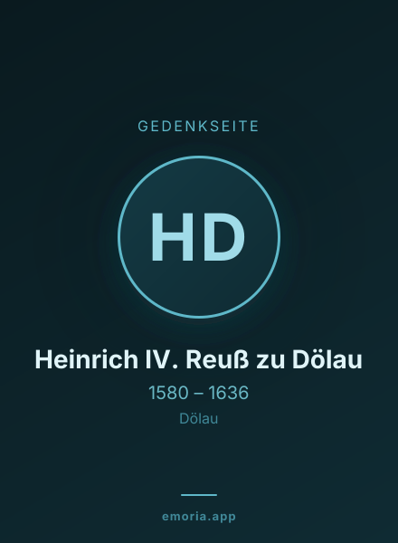 Gedenkportrait von Heinrich IV. Reuß zu Dölau