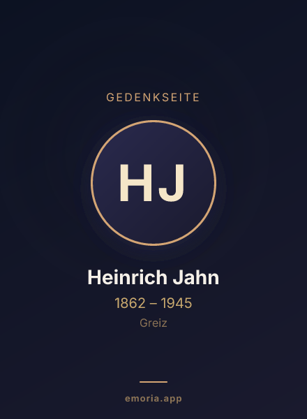 Gedenkportrait von Heinrich Jahn
