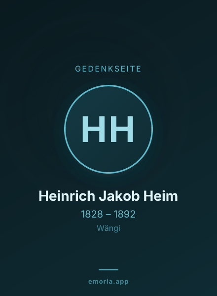 Gedenkportrait von Heinrich Jakob Heim