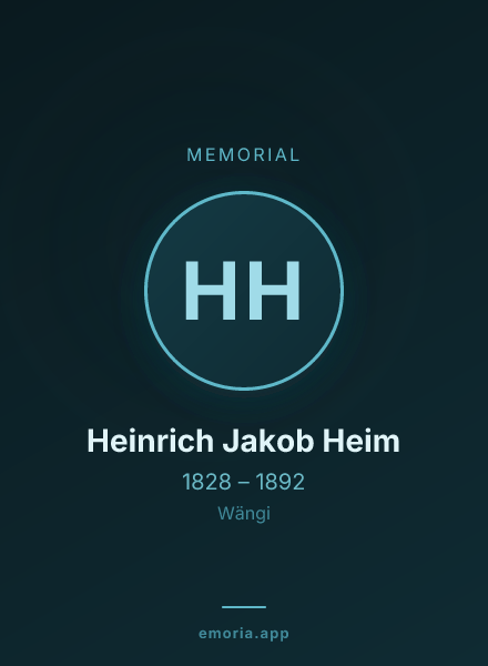 Memorial portrait of Heinrich Jakob Heim