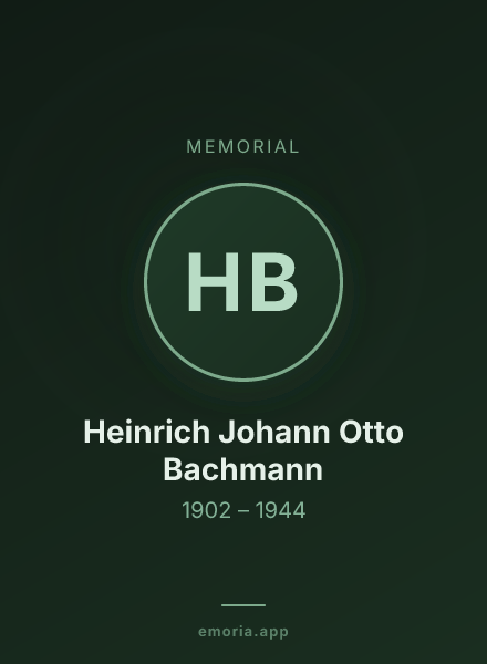 Memorial portrait of Heinrich Johann Otto Bachmann