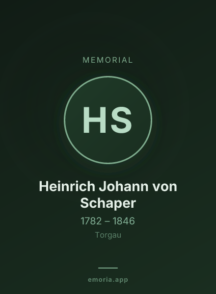 Memorial portrait of Heinrich Johann von Schaper