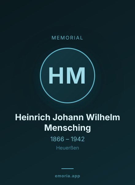 Memorial portrait of Heinrich Johann Wilhelm Mensching