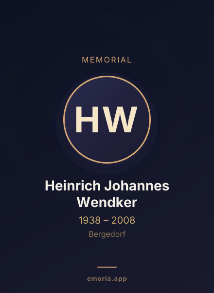 Memorial portrait of Heinrich Johannes Wendker