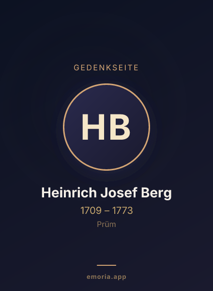 Gedenkportrait von Heinrich Josef Berg