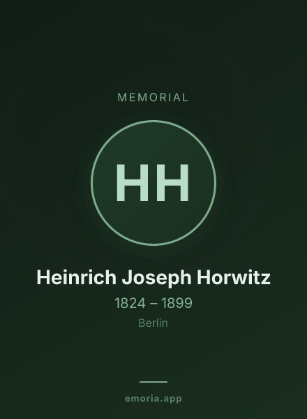 Memorial portrait of Heinrich Joseph Horwitz