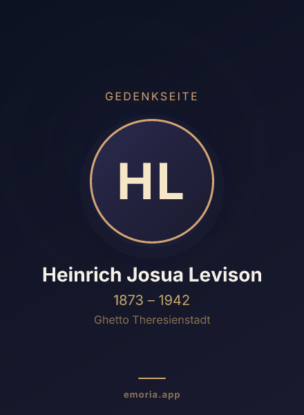 Gedenkportrait von Heinrich Josua Levison