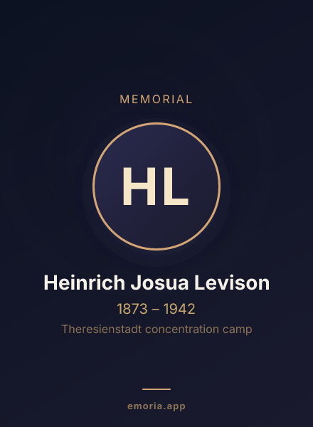 Memorial portrait of Heinrich Josua Levison