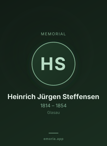 Memorial portrait of Heinrich Jürgen Steffensen