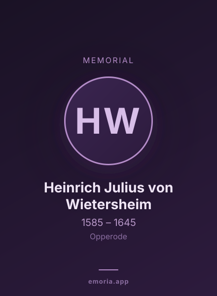 Memorial portrait of Heinrich Julius von Wietersheim