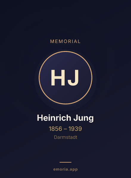 Memorial portrait of Heinrich Jung