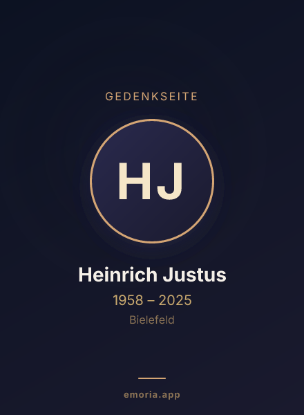 Gedenkportrait von Heinrich Justus