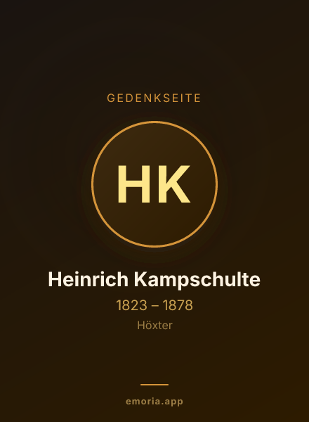 Gedenkportrait von Heinrich Kampschulte