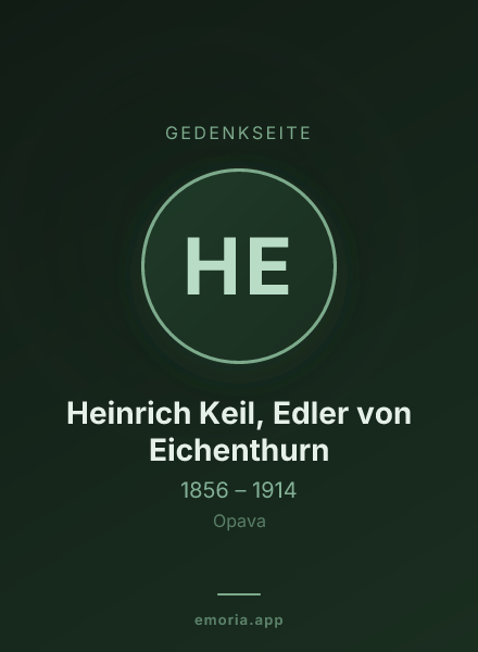 Gedenkportrait von Heinrich Keil, Edler von Eichenthurn
