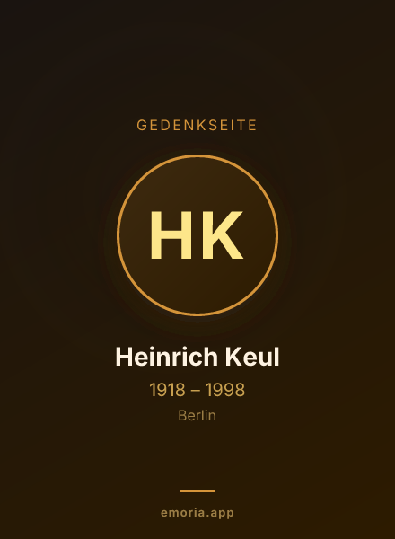 Gedenkportrait von Heinrich Keul