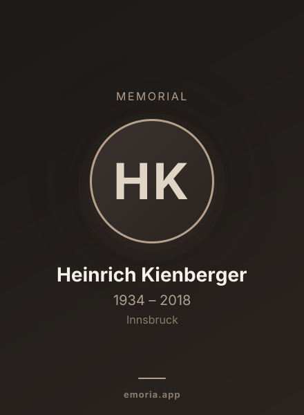 Memorial portrait of Heinrich Kienberger