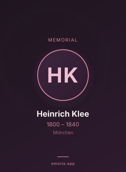 Memorial portrait of Heinrich Klee