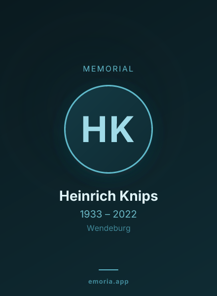 Memorial portrait of Heinrich Knips
