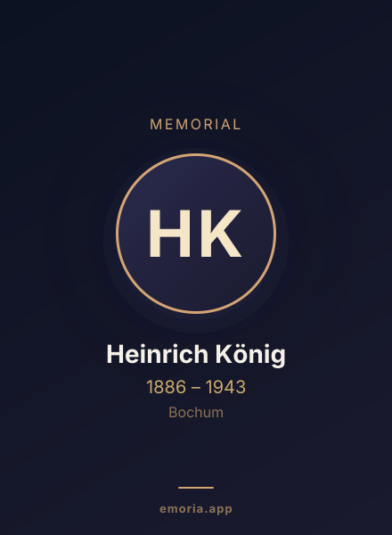 Memorial portrait of Heinrich König