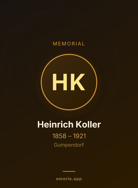 Memorial portrait of Heinrich Koller