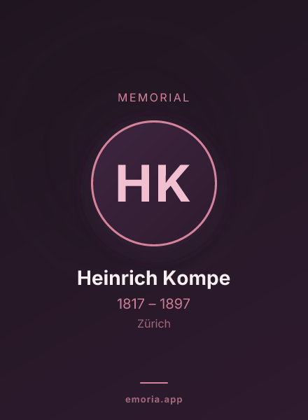 Memorial portrait of Heinrich Kompe