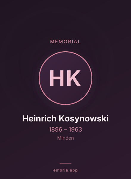 Memorial portrait of Heinrich Kosynowski