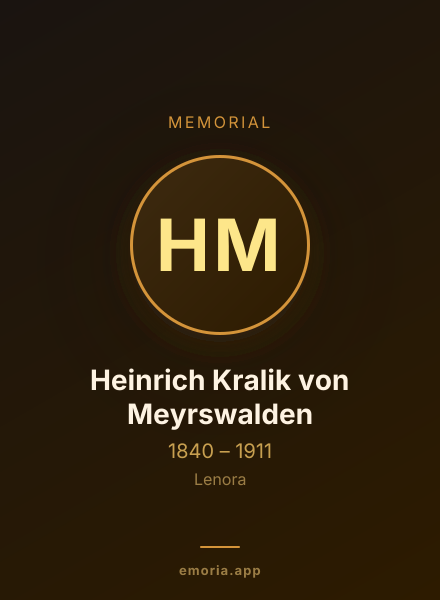 Memorial portrait of Heinrich Kralik von Meyrswalden