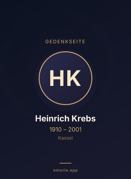 Gedenkportrait von Heinrich Krebs