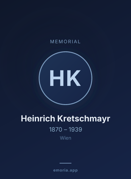 Memorial portrait of Heinrich Kretschmayr