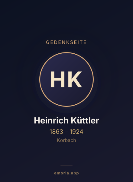 Gedenkportrait von Heinrich Küttler