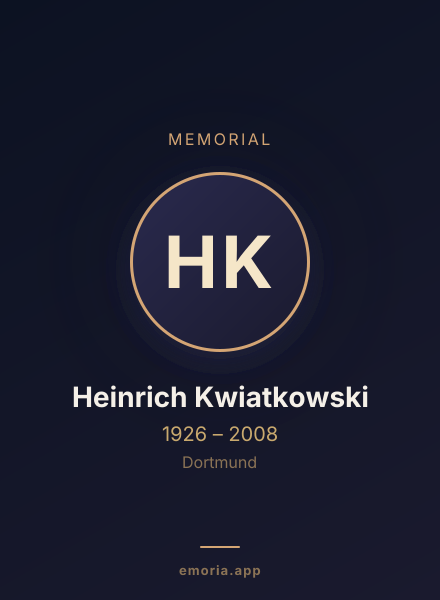 Memorial portrait of Heinrich Kwiatkowski