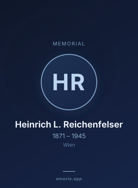 Memorial portrait of Heinrich L. Reichenfelser