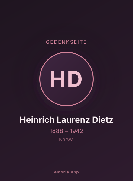 Gedenkportrait von Heinrich Laurenz Dietz