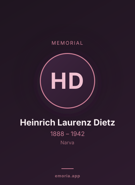 Memorial portrait of Heinrich Laurenz Dietz