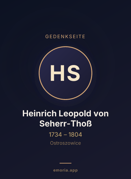 Gedenkportrait von Heinrich Leopold von Seherr-Thoß
