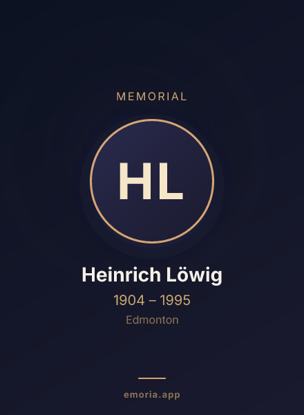 Memorial portrait of Heinrich Löwig
