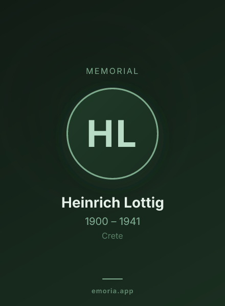 Memorial portrait of Heinrich Lottig