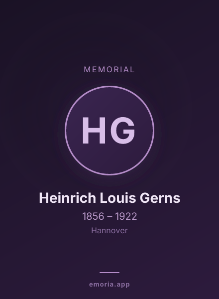 Memorial portrait of Heinrich Louis Gerns