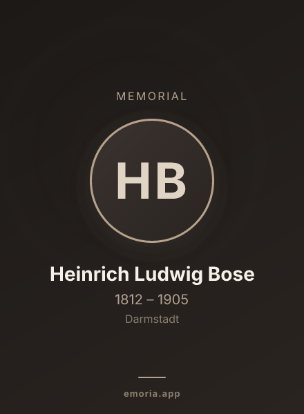 Memorial portrait of Heinrich Ludwig Bose